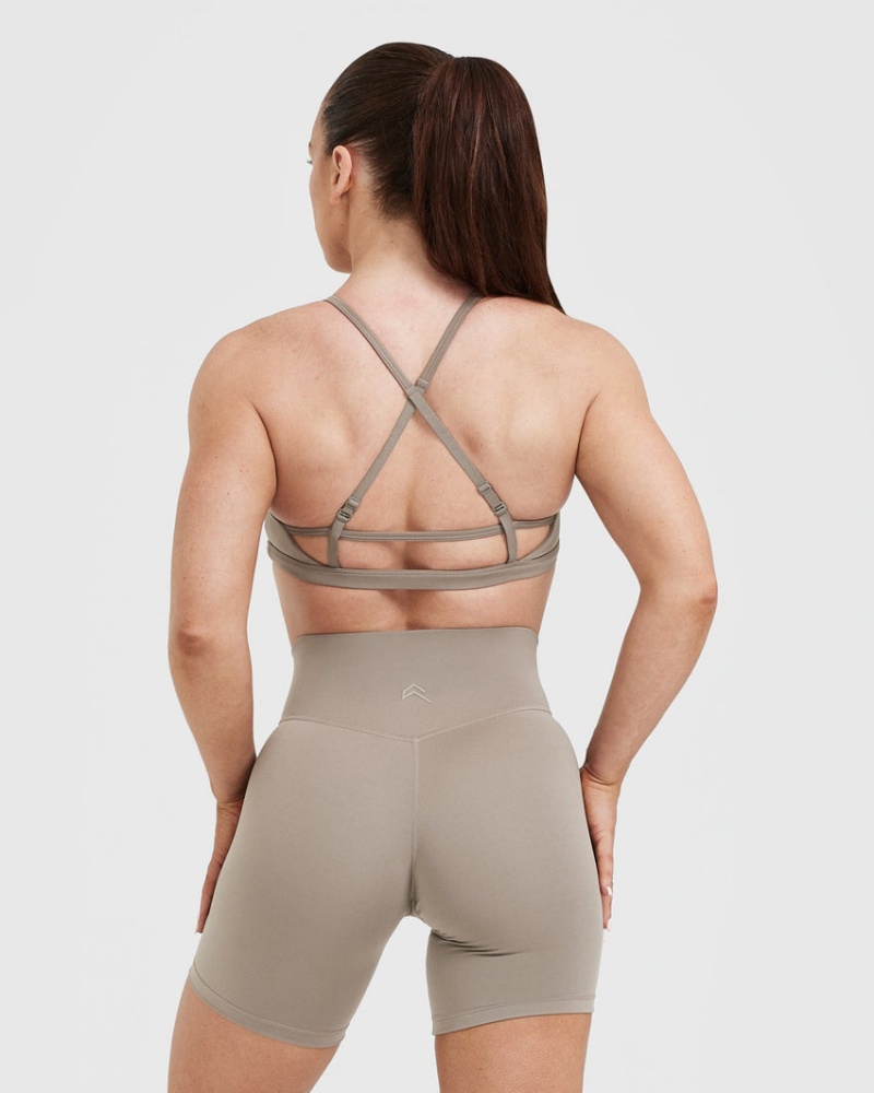 Grey Oner Active Timeless Strappy Bralette Sports Bras | 43075CGTP