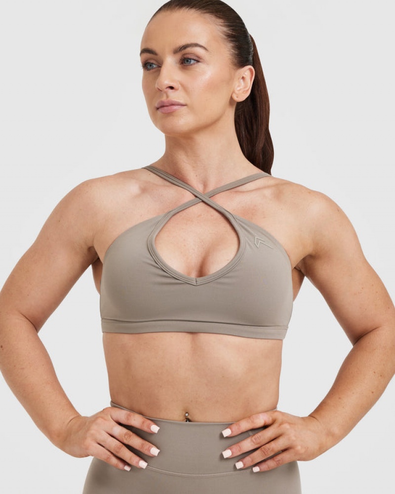 Grey Oner Active Timeless Strappy Bralette Sports Bras | 43075CGTP