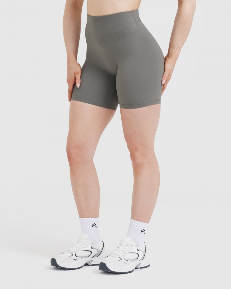 Grey Oner Active Unified High Waisted Shorts | 38607CWDQ