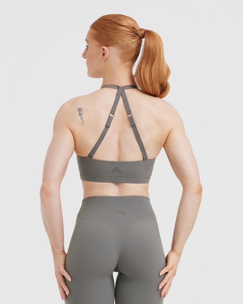 Grey Oner Active Unified Twist Sports Bras | 36025RJAH