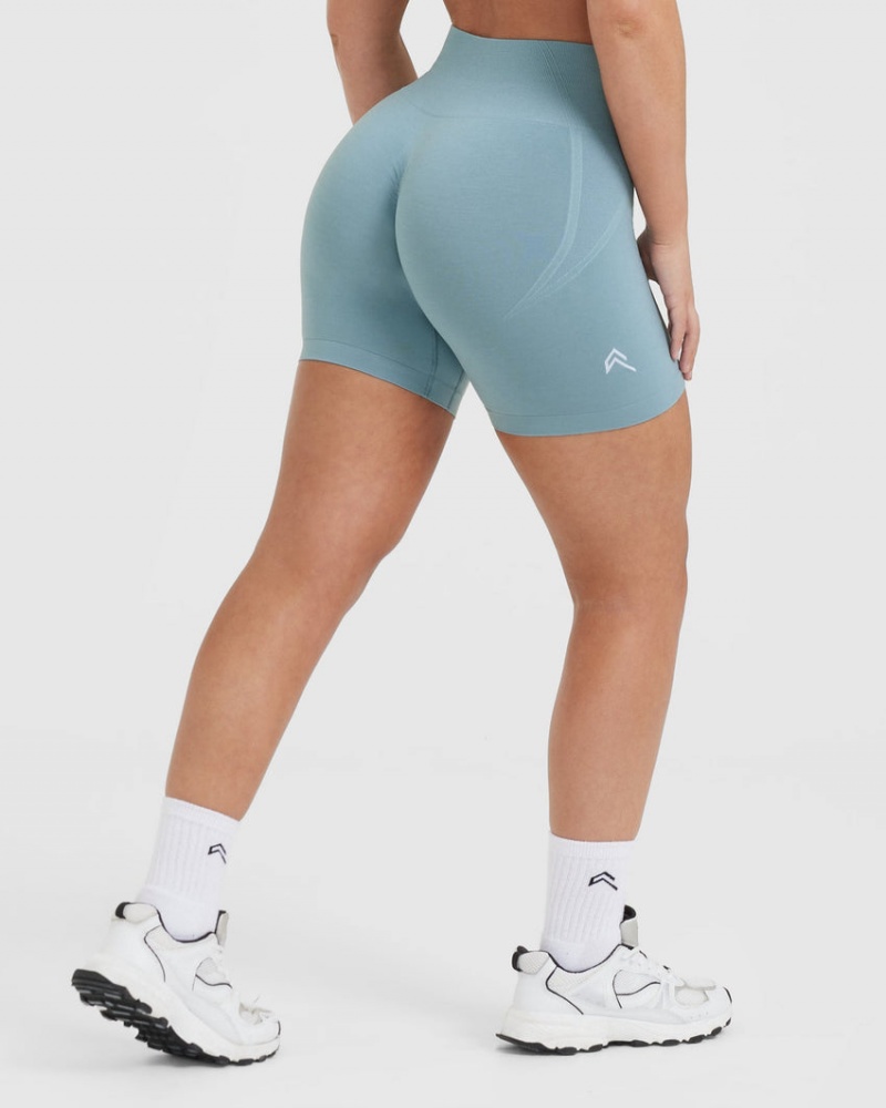 Grey / Blue Oner Active Effortless Seamless Shorts | 21758PSIN