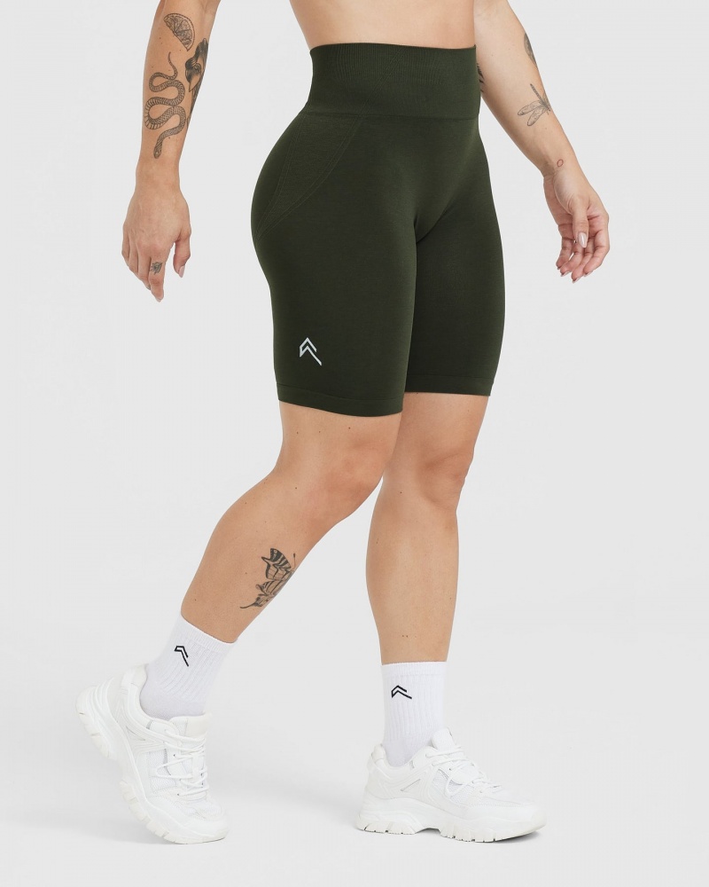 Khaki Oner Active Effortless Seamless Cycling Shorts | 52064IGXO