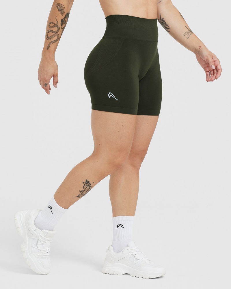 Khaki Oner Active Effortless Seamless Shorts | 87453VYQN