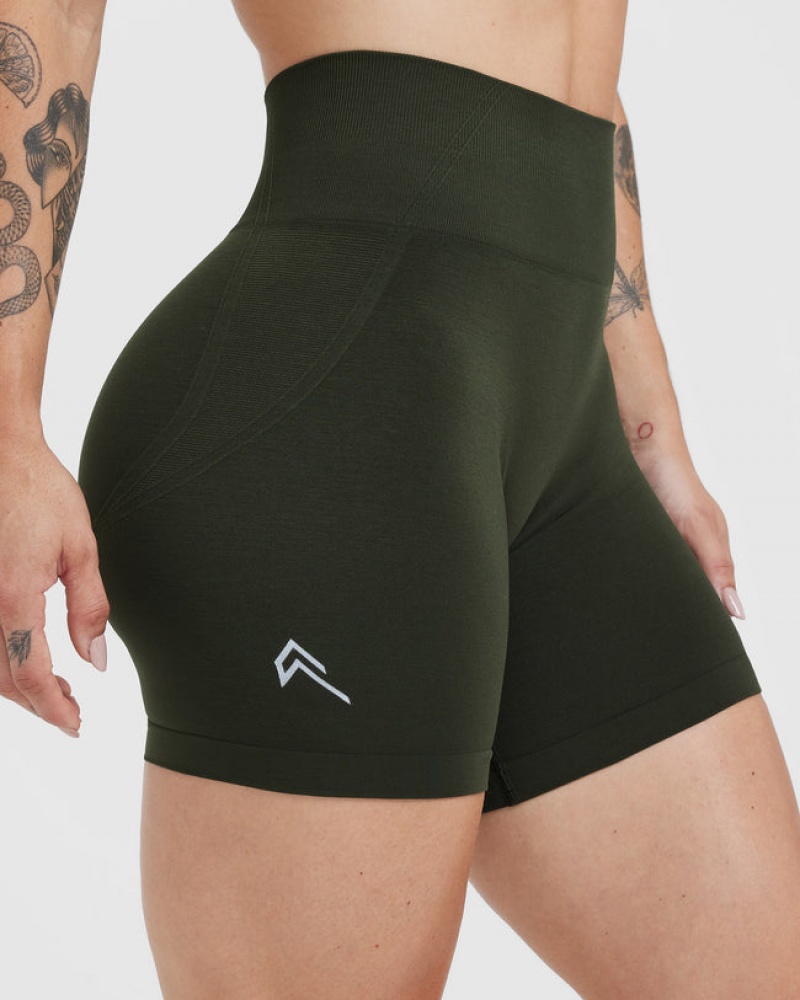 Khaki Oner Active Effortless Seamless Shorts | 87453VYQN