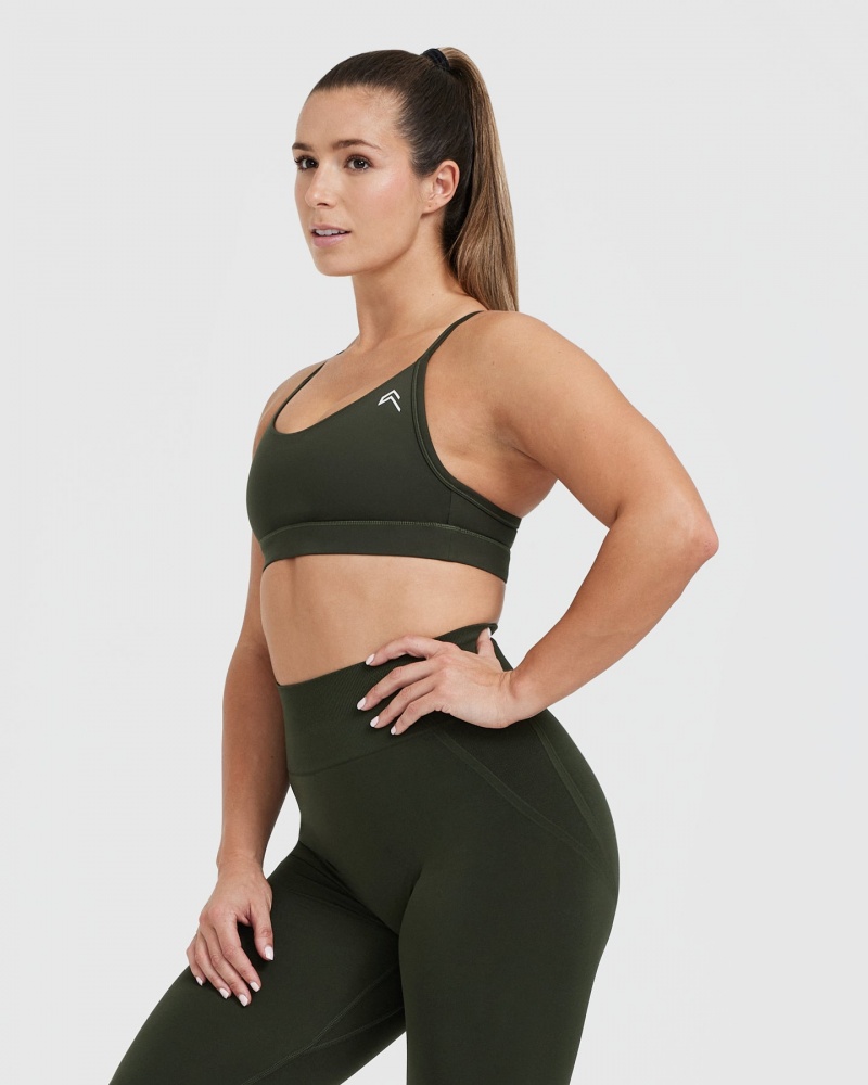 Khaki Oner Active Everyday Sports Bras | 10249TCMU