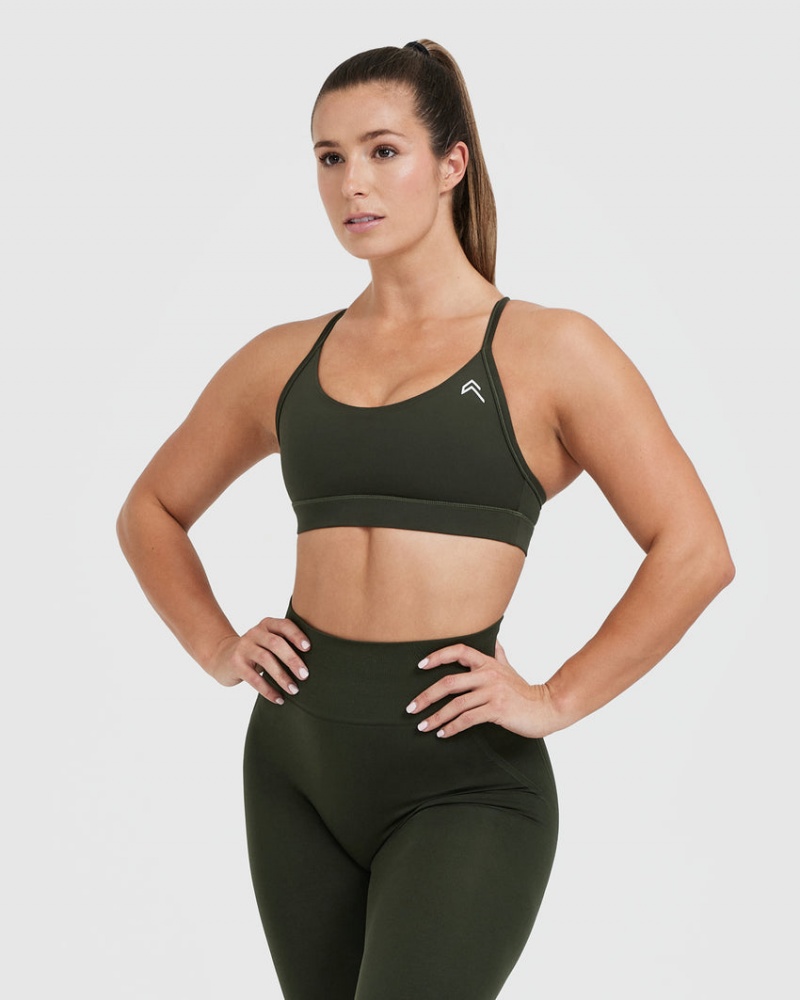 Khaki Oner Active Everyday Sports Bras | 10249TCMU