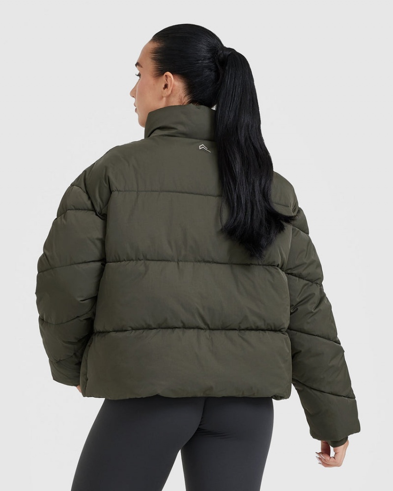 Khaki Oner Active Puffer Jackets | 37621ZCHK