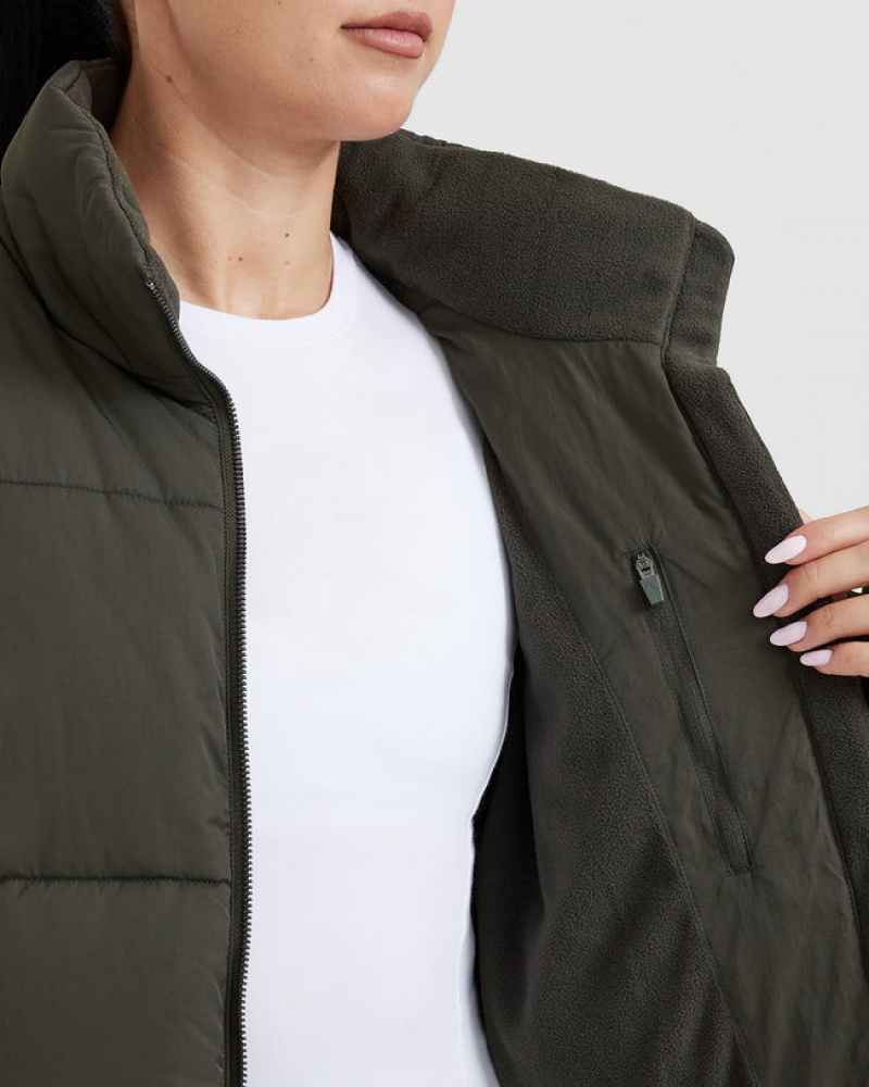 Khaki Oner Active Puffer Jackets | 37621ZCHK