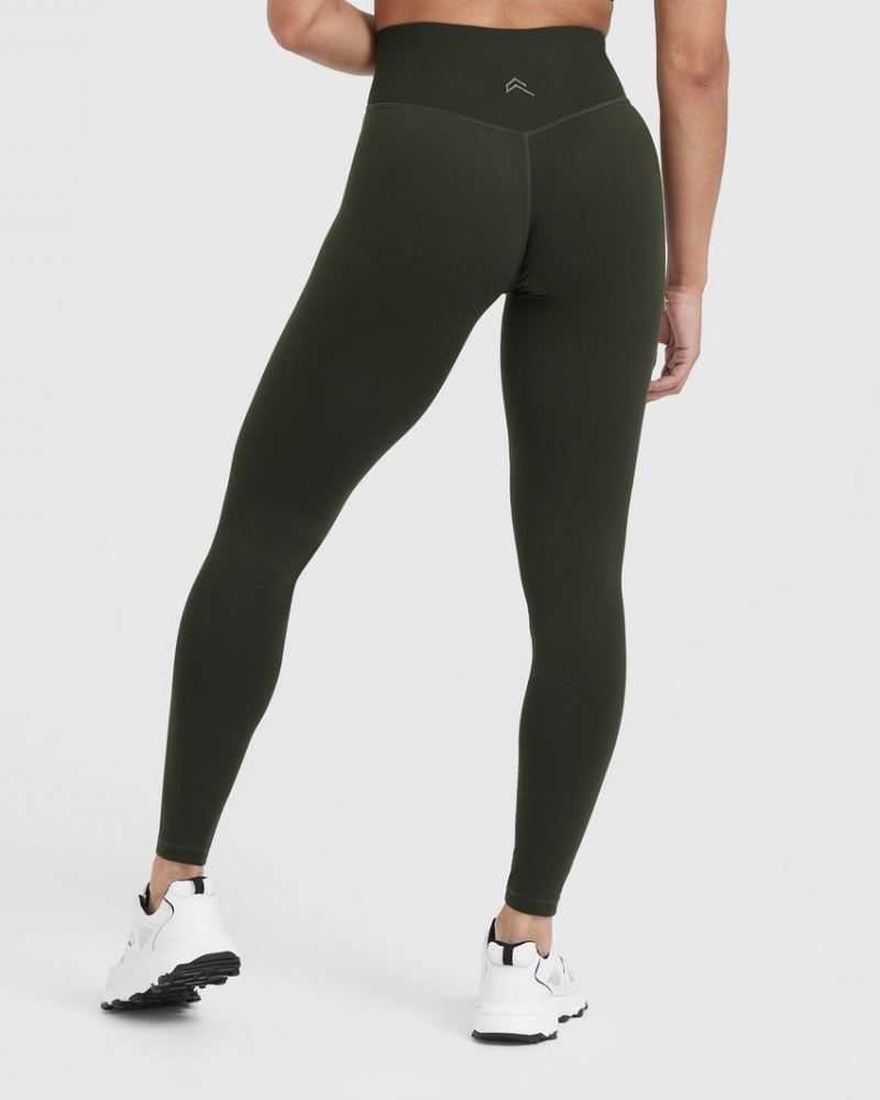 Khaki Oner Active Timeless High Waisted Leggings | 78162INMG