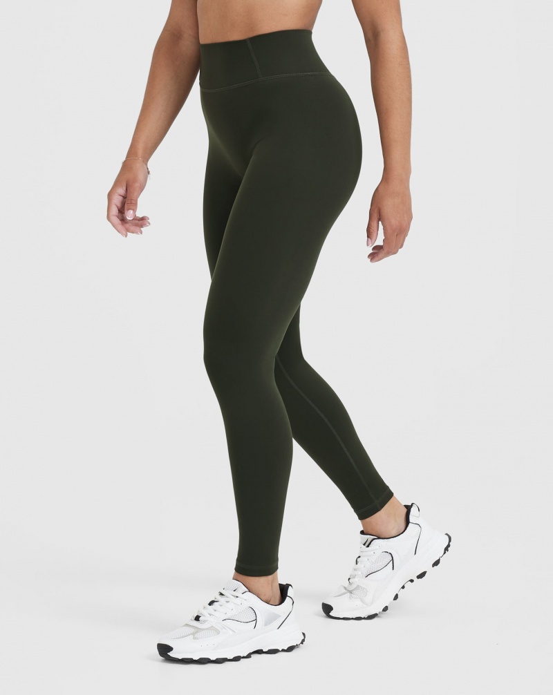 Khaki Oner Active Timeless High Waisted Leggings | 78162INMG