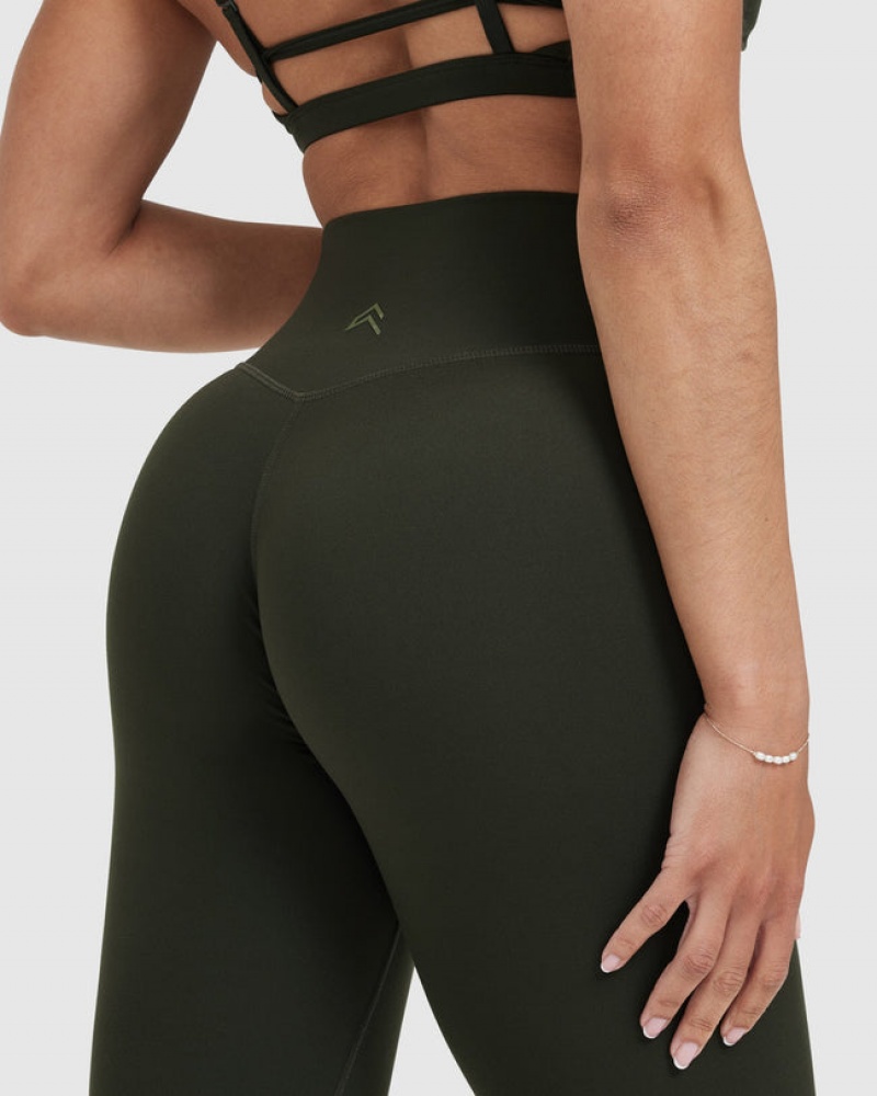 Khaki Oner Active Timeless High Waisted Leggings | 78162INMG