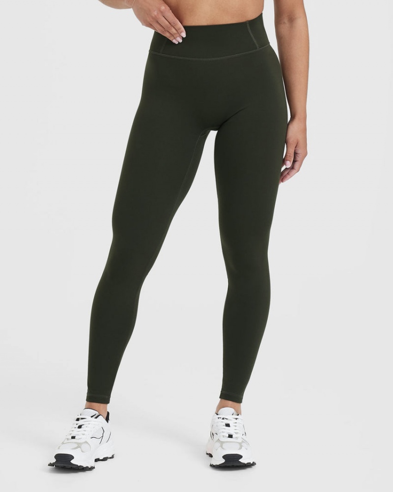 Khaki Oner Active Timeless High Waisted Leggings | 78162INMG