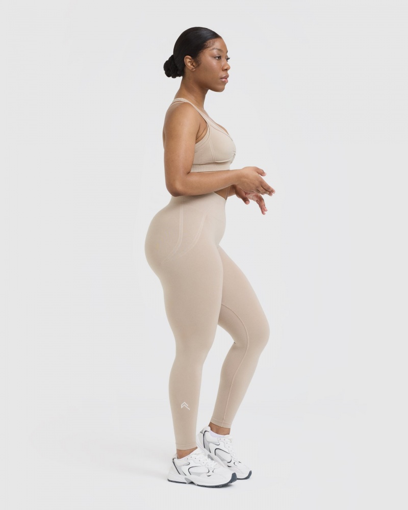 Light Brown Oner Active Effortless Seamless Leggings | 34769ZKJO