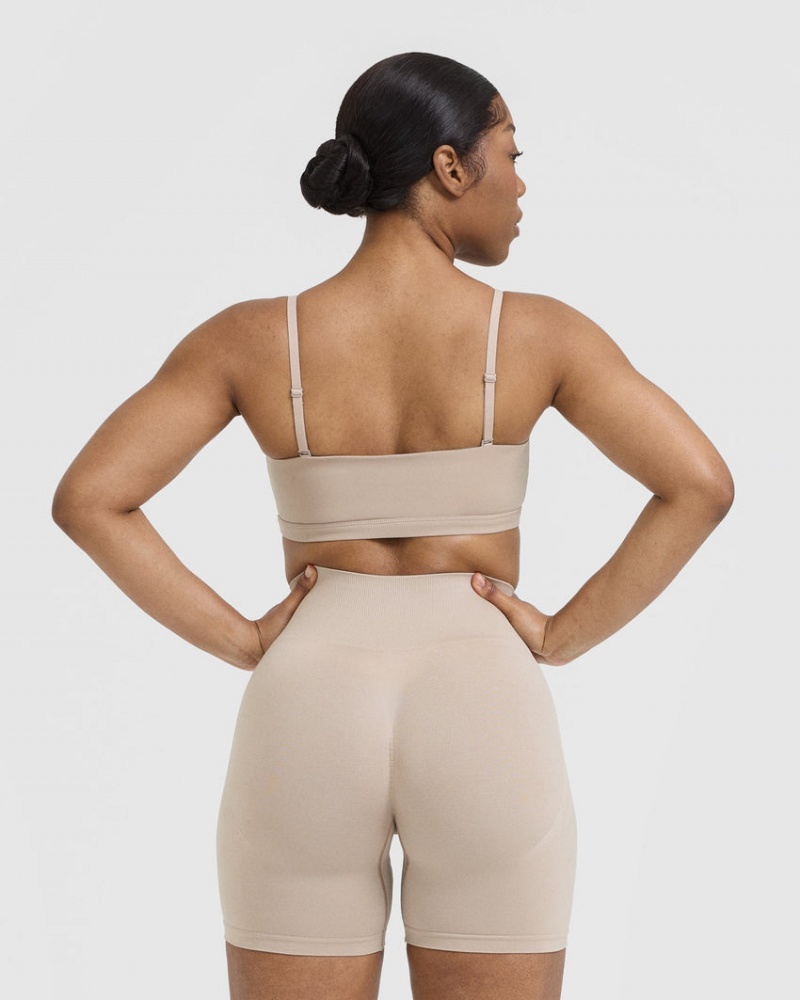 Light Brown Oner Active Everyday Bandeau Bralette Sports Bras | 50614OJWN