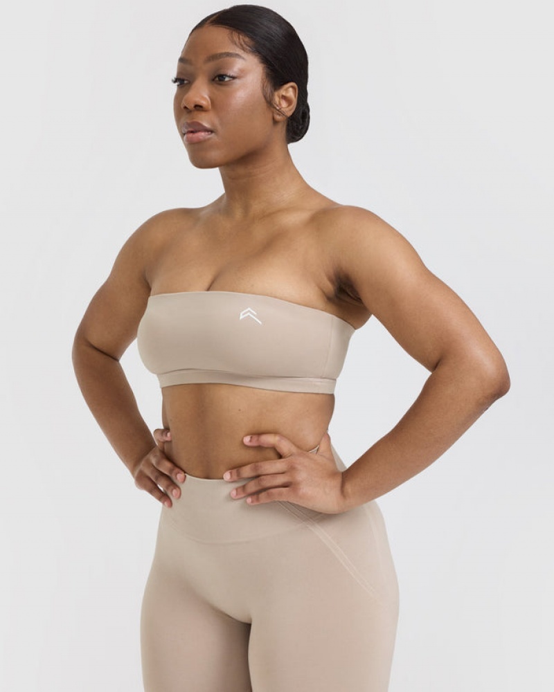 Light Brown Oner Active Everyday Bandeau Bralette Sports Bras | 50614OJWN