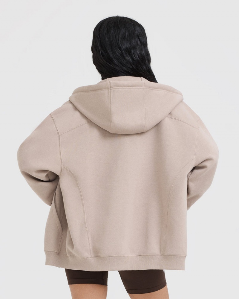 Light Brown Oner Active Foundations Zip Through Hoodie | 35920DIYK