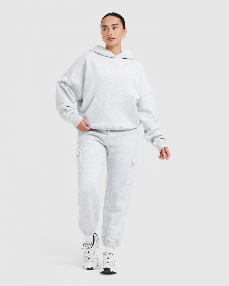 Light Grey Oner Active All Day Est 2020 Oversized Hoodie | 25438LYOF