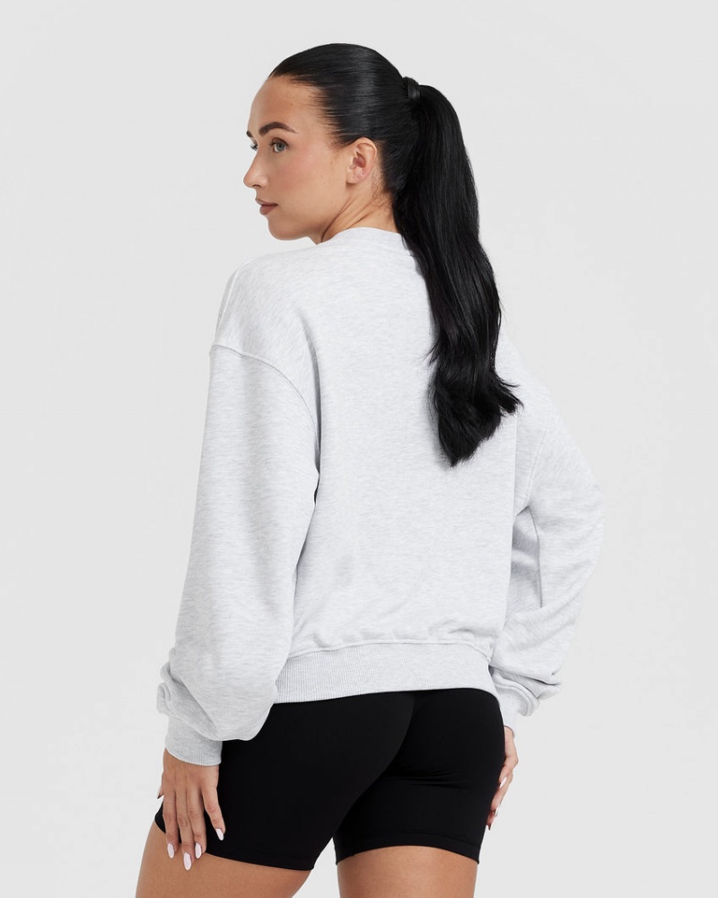 Light Grey Oner Active All Day Lightweight Oversized Sweatshirts | 13927NBUA