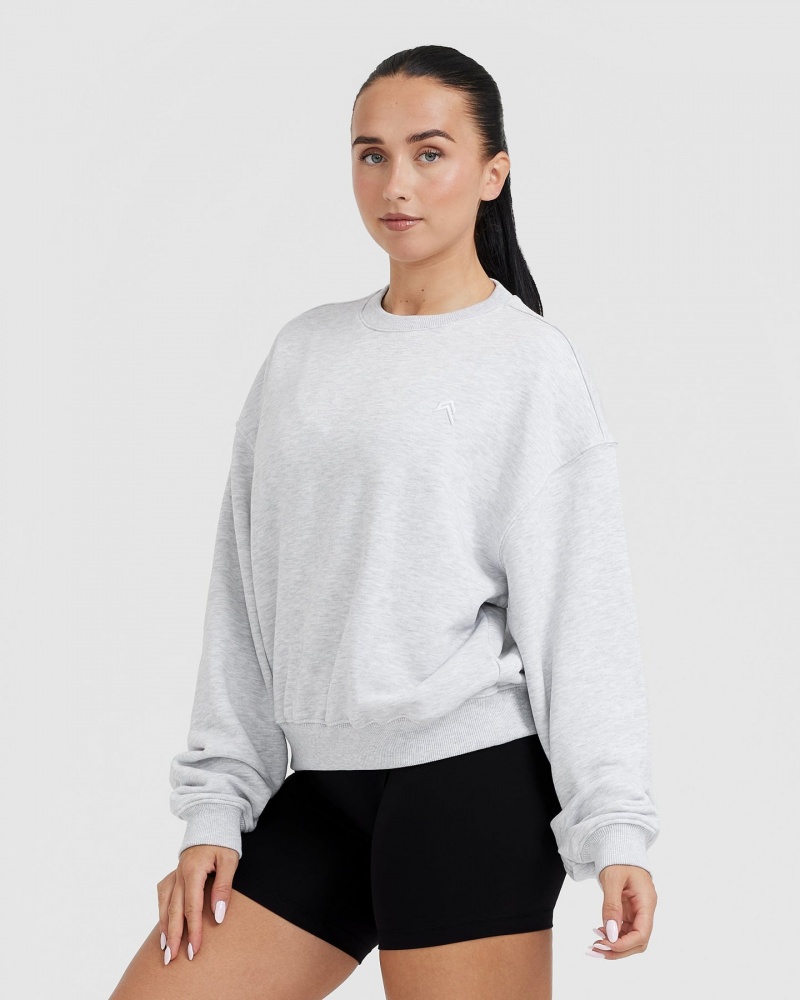 Light Grey Oner Active All Day Lightweight Oversized Sweatshirts | 13927NBUA