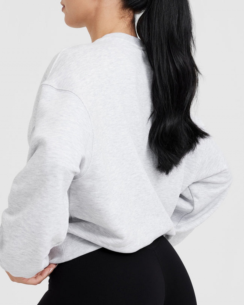 Light Grey Oner Active All Day Lightweight Oversized Sweatshirts | 13927NBUA