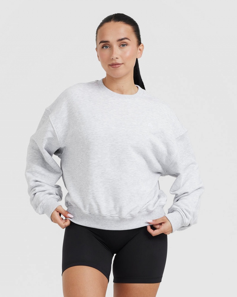 Light Grey Oner Active All Day Lightweight Oversized Sweatshirts | 13927NBUA