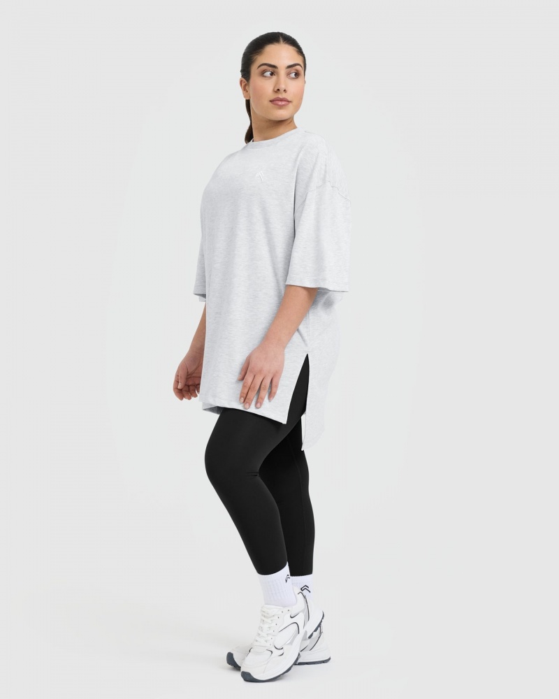 Light Grey Oner Active Classic Longline T Shirts | 42537EFOK