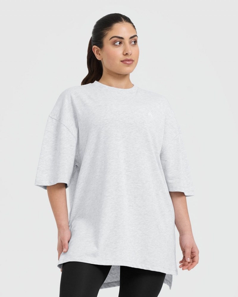 Light Grey Oner Active Classic Longline T Shirts | 42537EFOK