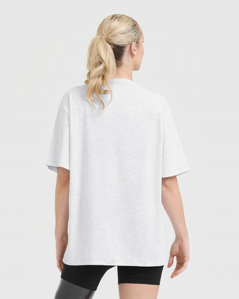 Light Grey Oner Active Classic Oner Graphic Oversized Lightweight T Shirts | 86297AWST