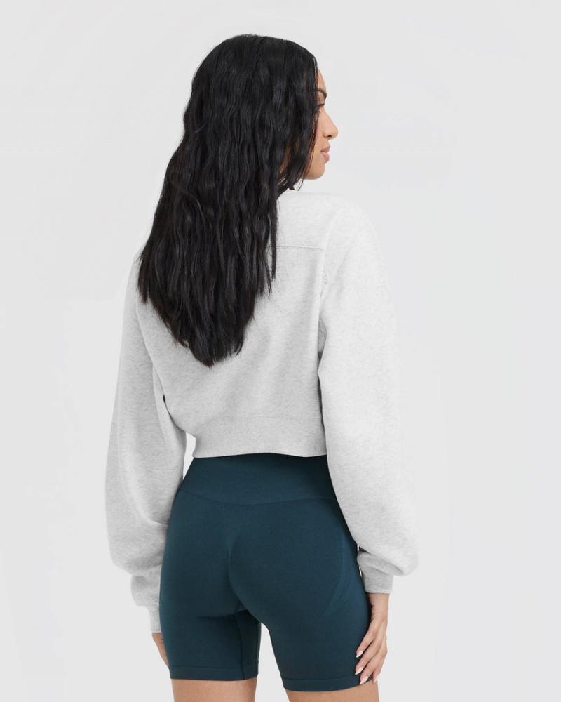 Light Grey Oner Active Foundations Crop Sweatshirts | 76451XFIO