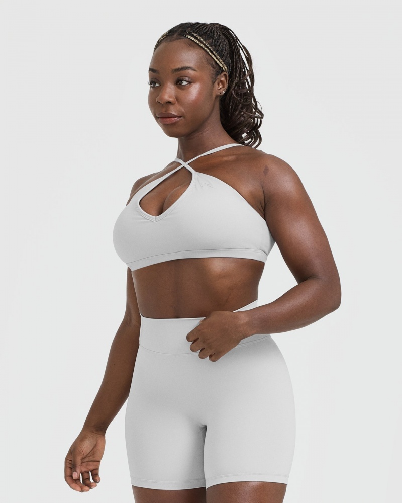 Light Grey Oner Active Timeless Strappy Bralette Sports Bras | 01246WNXI