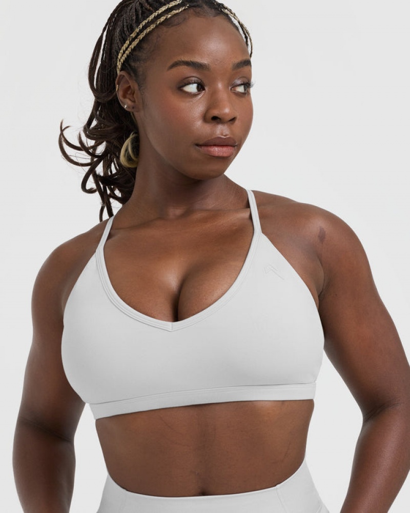 Light Grey Oner Active Timeless Strappy Bralette Sports Bras | 01246WNXI