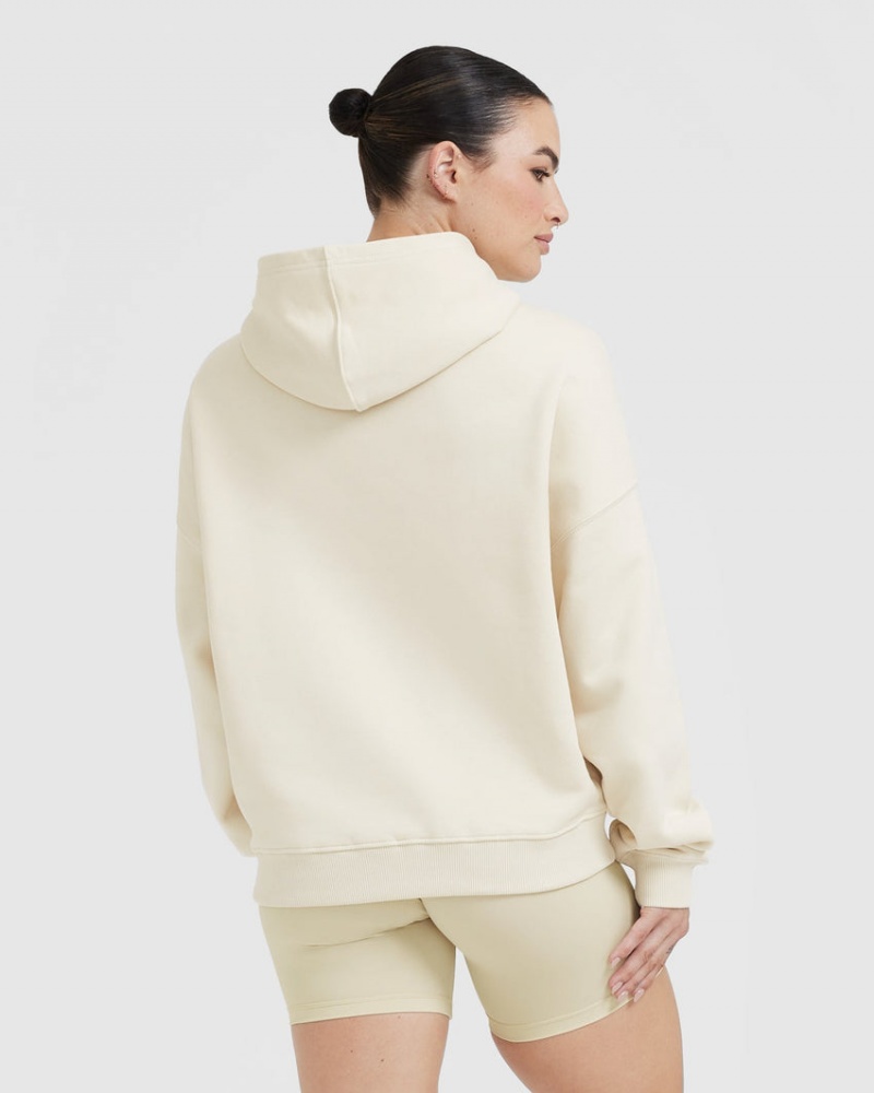 Light Yellow Oner Active All Day Est 2020 Oversized Hoodie | 56734AXIO