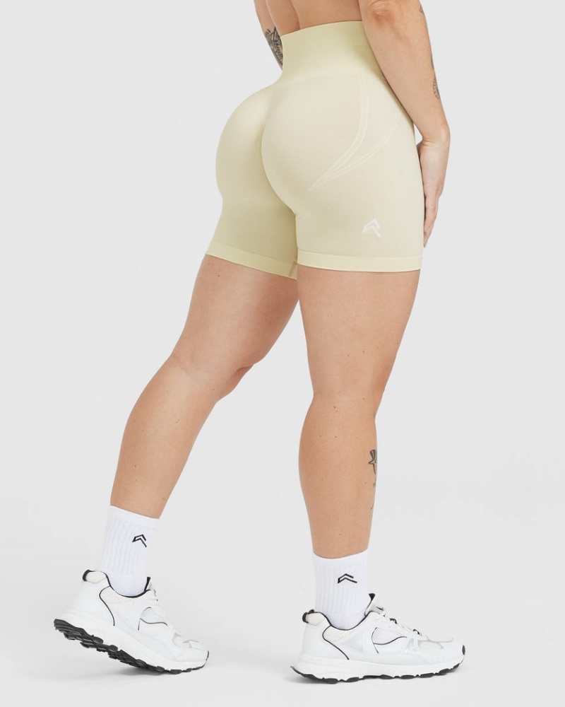 Light Yellow Oner Active Effortless Seamless Shorts | 54617BNPJ