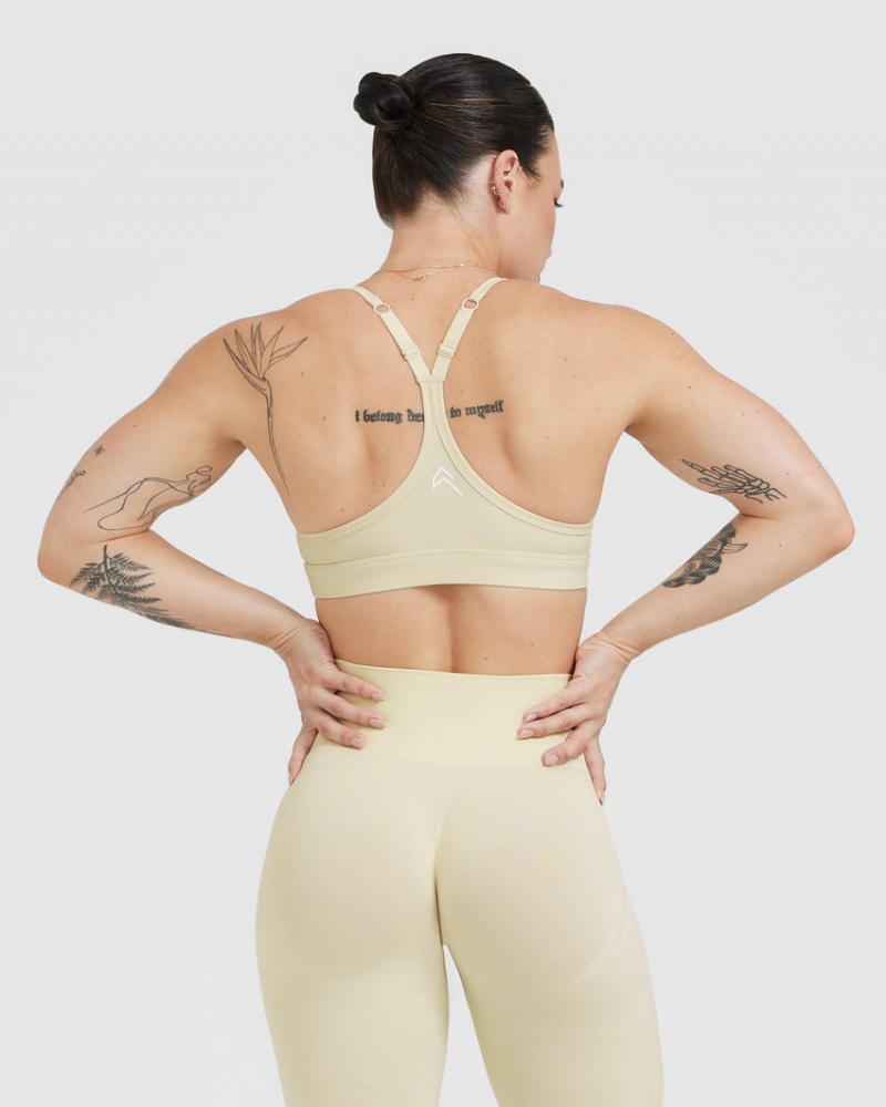 Light Yellow Oner Active Everyday Sports Bras | 74198ZLJC