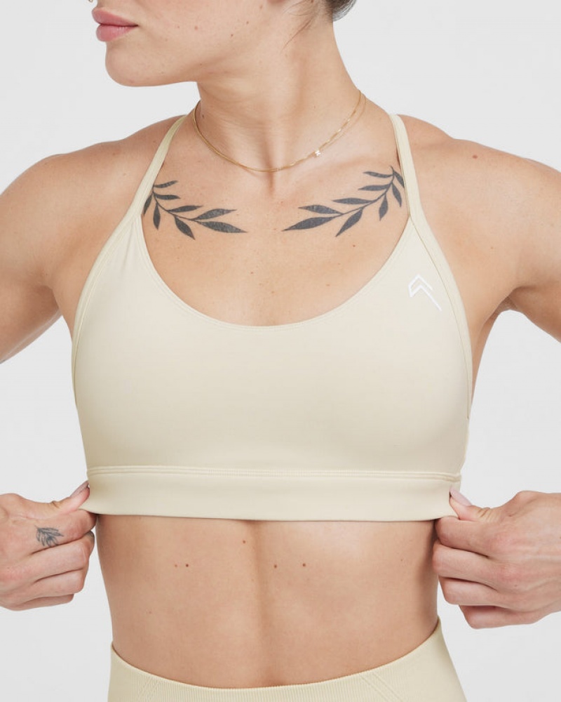 Light Yellow Oner Active Everyday Sports Bras | 74198ZLJC