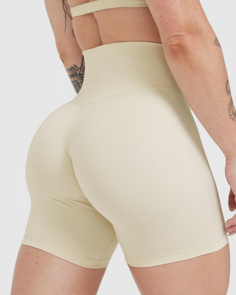 Light Yellow Oner Active Timeless High Waisted Shorts | 96387ASRL