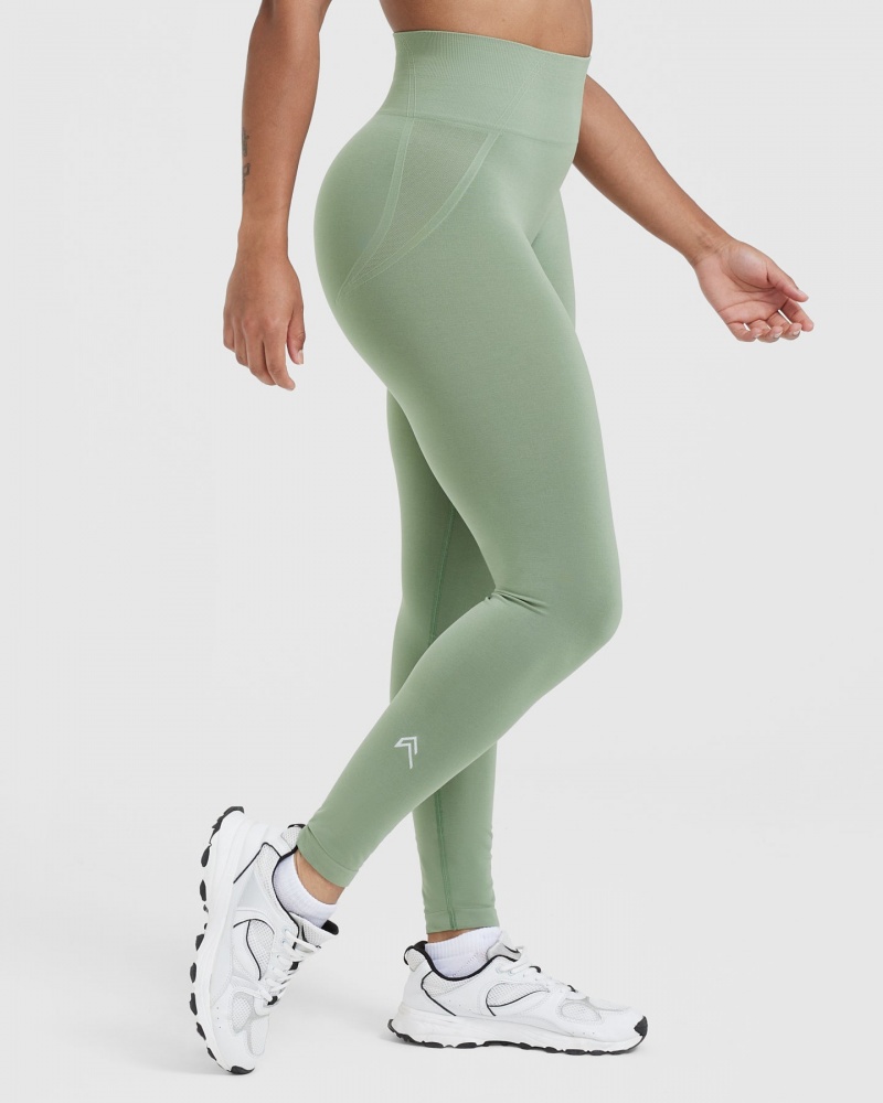 Olive Oner Active Effortless Seamless Leggings | 12734FVKU