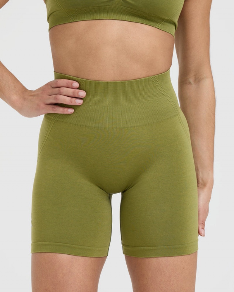 Olive / Green Oner Active Effortless Seamless Shorts | 57043ASYN