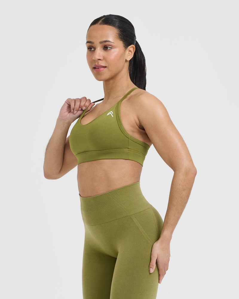 Olive / Green Oner Active Everyday Sports Bras | 83270NPTK