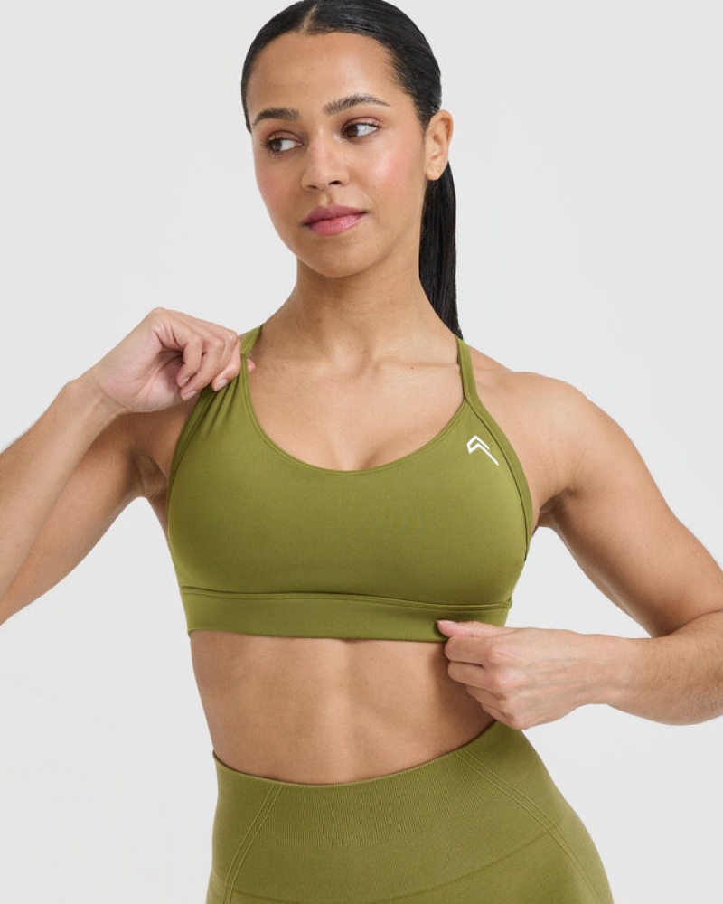 Olive / Green Oner Active Everyday Sports Bras | 83270NPTK