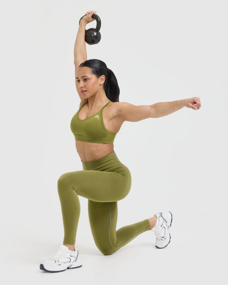 Olive / Green Oner Active Everyday Sports Bras | 83270NPTK