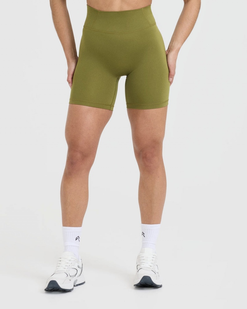 Olive / Green Oner Active Timeless High Waisted Shorts | 94507HFMY