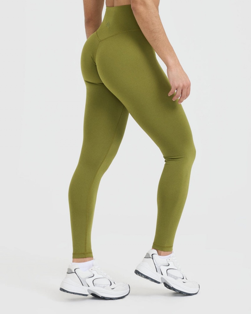 Olive / Green Oner Active Timeless High Waisted Leggings | 46752AIFY