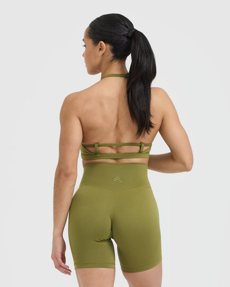 Olive / Green Oner Active Timeless Strappy Bralette Sports Bras | 90542PVKC