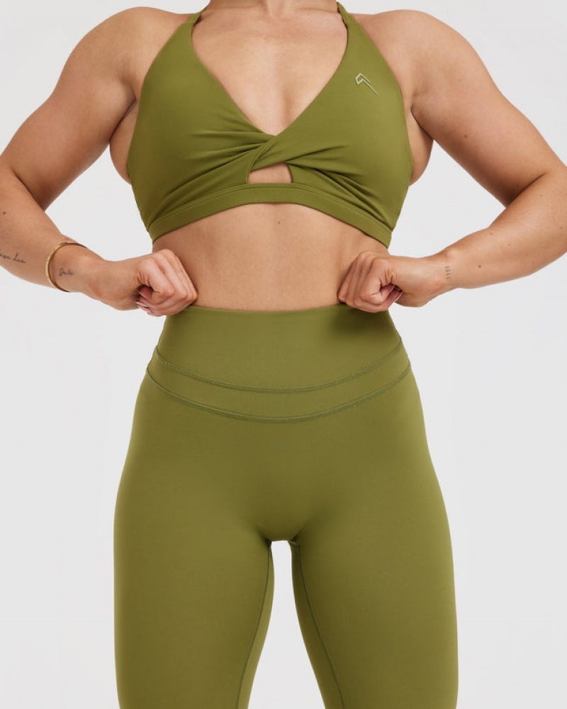 Olive / Green Oner Active Unified High Waisted Leggings | 07518OZCG