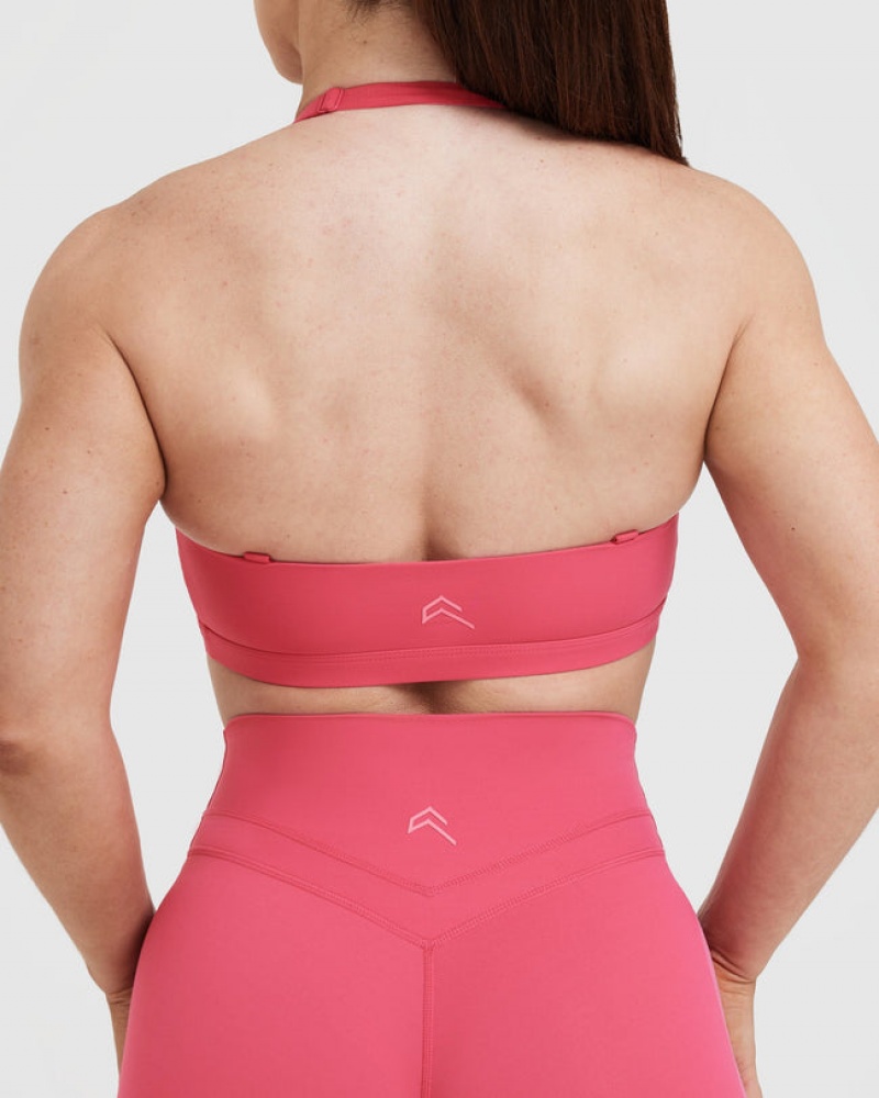 Pink Oner Active Unified Twist Sports Bras | 21869GHVY