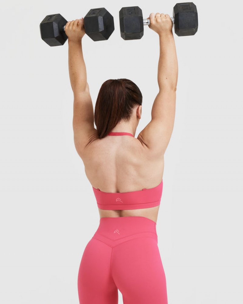 Pink Oner Active Unified Twist Sports Bras | 21869GHVY