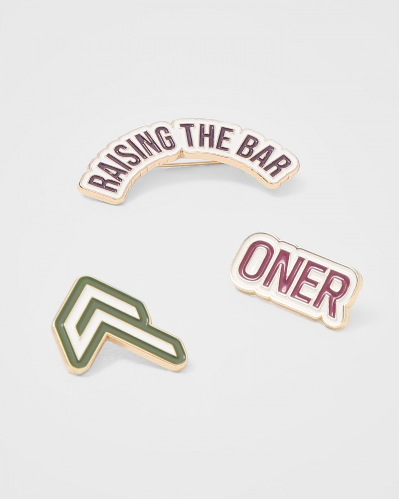 Pink / Khaki Oner Active Raising The Bar Graphic Pins 3 Pack Accessories | 74835QFWD