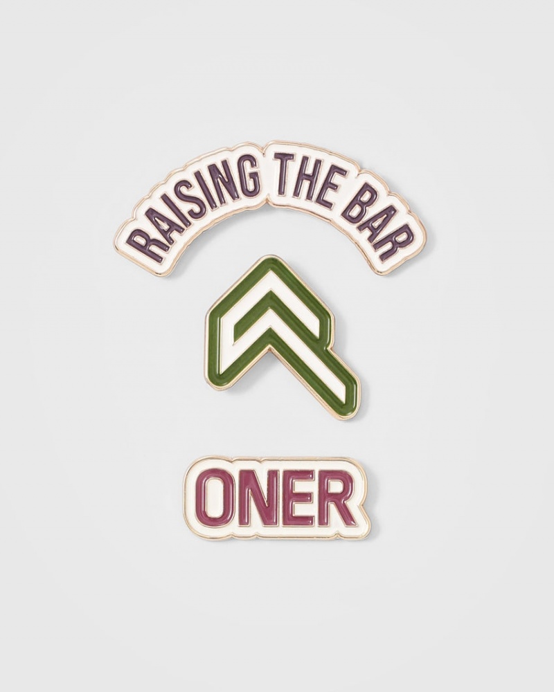 Pink / Khaki Oner Active Raising The Bar Graphic Pins 3 Pack Accessories | 74835QFWD