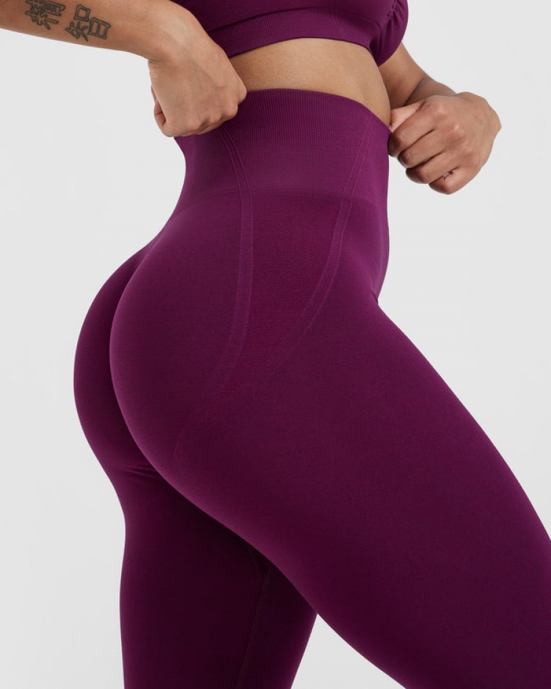 Purple Oner Active Effortless Seamless Leggings | 84032KUEM